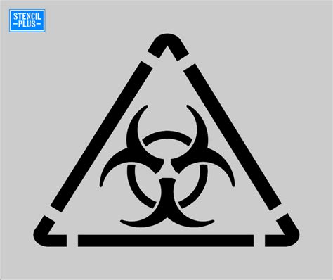 radioactive symbol warehouse industrial safety osha stencil — stencil plus