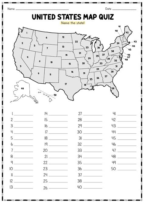 Usa Map Worksheets Gambaran