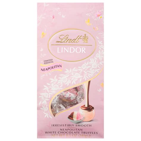 Save On Lindt Lindor Neapolitan White Chocolate Truffles Limited