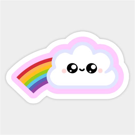 Kawaii Cloud Cloud Sticker Teepublic