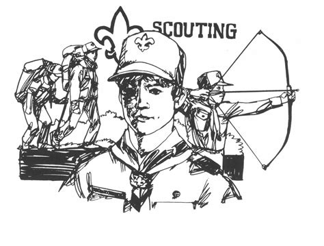 Clip Art Scout Resources Camping Drawing Babe Scouts Scout Books