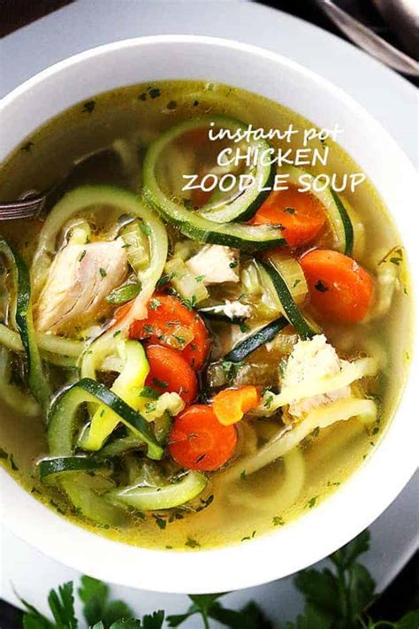 Being too sick for chicken soup. Instant Pot Chicken Zoodle Soup | Easy & Tasty Instant Pot ...