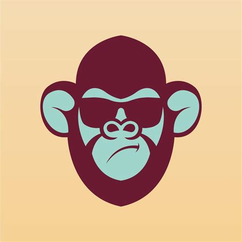 Monkey Head Logo Design Vector 21057706 Vector Art At Vecteezy