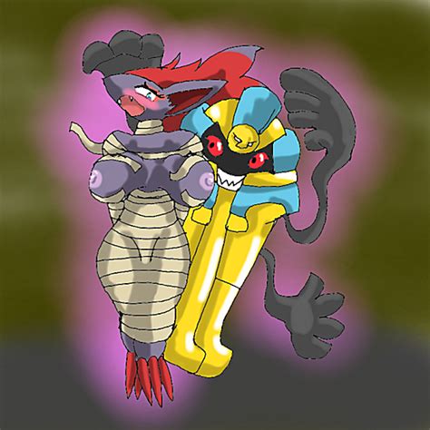 Rule 34 Anthro Bandage Blush Bound Breasts Claws Cofagrigus Color Female Front View Fur Furry