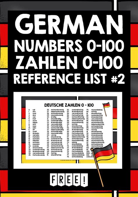 Deutsche Zahlen 0 100 Deutsch Lernen Daf Deutsch Als Fremdsprache
