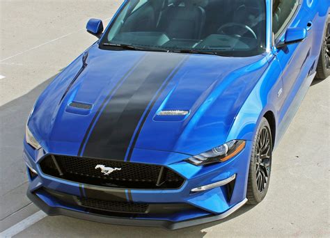 2018 2021 2022 Ford Mustang Racing Stripes Hood Decals Hyper Rally