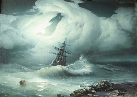 Sea Storm Painting By Andrey Doronin