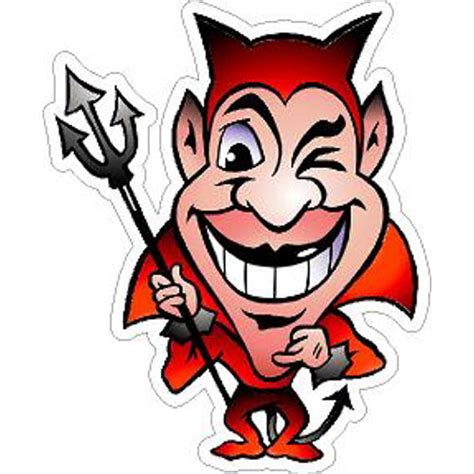 Cartoon Devil - Vinyl Sticker at Sticker Shoppe