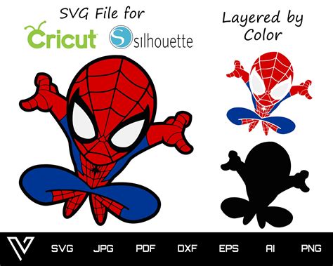 Spider Man Layered Svg Vector Superhero Cricut Cut File Etsy