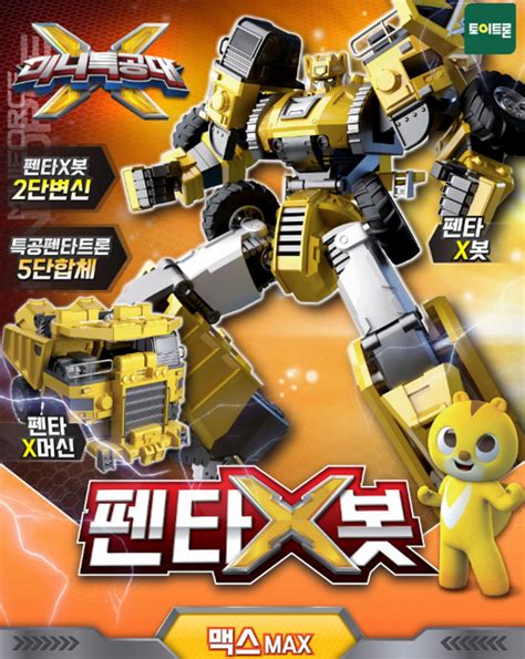 Miniforce Max Penta X Bot Transformer Toy Car Robot Yellow Toytron