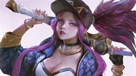 With a combination of stealth, good positioning, and teamwork, akali is very skillful in focusing weaker enemies in a battle after her team initiates. Akali K/DA Popstar LoL League of Legends 4K #28419