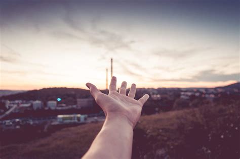 Hand Reaching The Sky Free Stock Photo Picjumbo