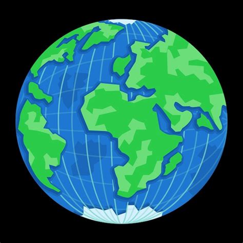 Premium Vector Simplified Earth Globe Vector Illustration Set World