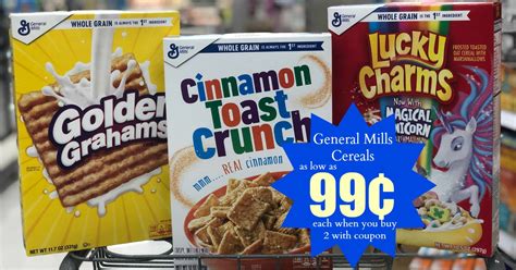 Hot Deal General Mills Cereals As Low As 99¢ Each When You Buy 2 At