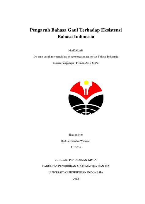 Contoh Cover Skripsi Bahasa Inggris - Dunia Sosial