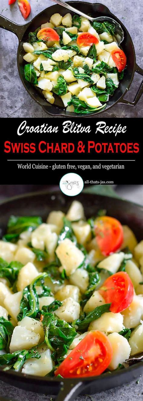 Healthy eating as a vegetarian. Swiss Chard and Potatoes - Croatian Blitva | Recipe ...