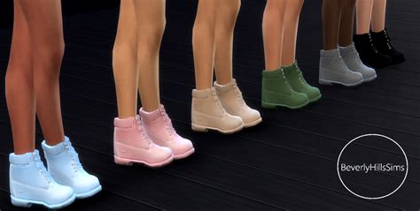 Glam Timberlandsmadlen Merida Boots Recolors Sims 4 Cc Shoes Sims 4