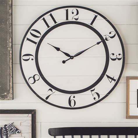 Oversized Farmhouse Wall Clock And Reviews Joss And Main