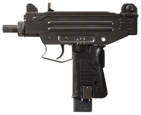 Uzi Pistol With Bg Machine Bolt Full Transferrable Machine Gun Rock