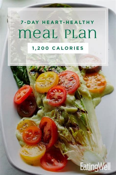 7 Day Heart Healthy Meal Plan 1200 Calories In 2020 Healthy Meal