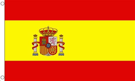 Spain With Crest Nylon Flag Flagman