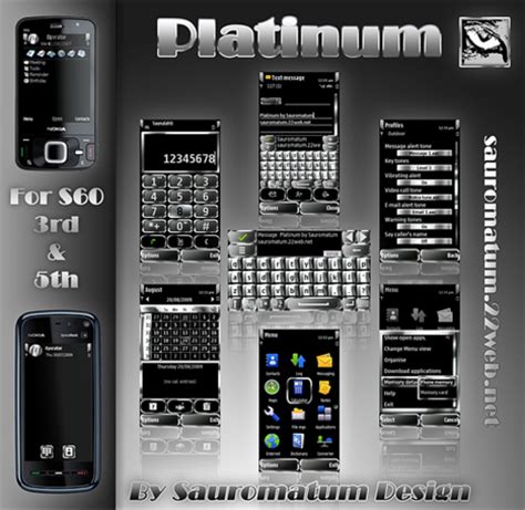 Symbian S60 Theme Platinum Download Cell Phone Programs