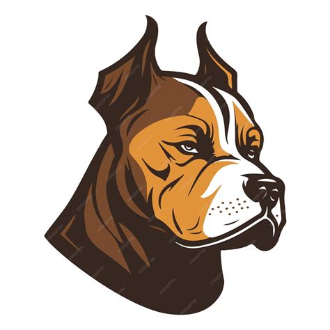 Ícone De Cabeça De Pitbull Logotipo De Cão Luta Cães Rótulo Esporte