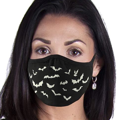 Bats Glow In The Dark Face Mask Halloween Face Covering At Amazon Men