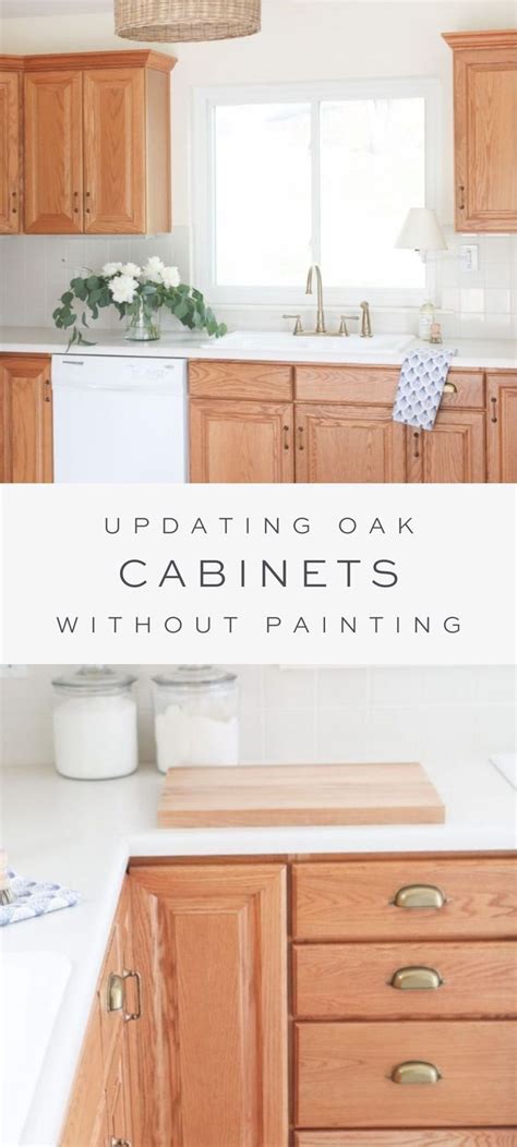 Updating A Kitchen With Oak Cabinets Without Painting Them Oak