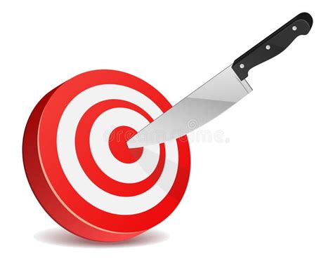 Throwing Knife And Target Stock Illustration Illustration Of