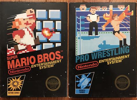 Early Nintendo Entertainment System Nes Box Art Designs Black Box Titles Part Cartridge