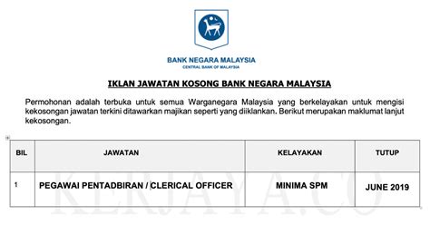 Administrative officer, human capital services 3. Jawatan Kosong Bank Negara Malaysia (BNM) (1) • Kerja ...