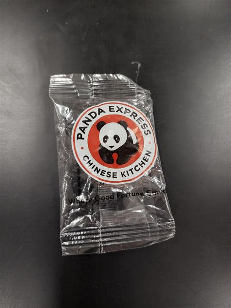 Panda Express Fortune Cookie Packet Without Fortune Cookie R