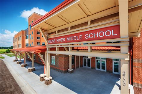 Neuse River Middle School Front Entrance Barnhill Contracting Company