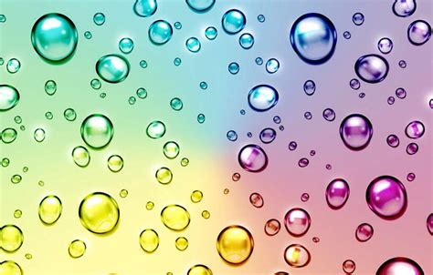 Rainbow Water Drops Cool Backgrounds Rainbow Water