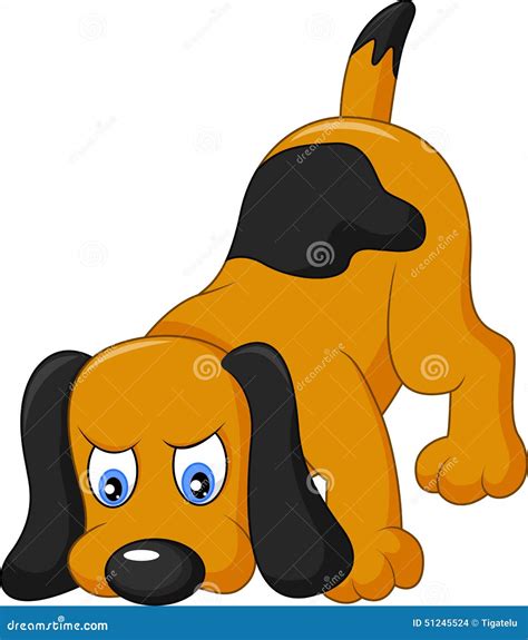 Cartoon Dog Sniffing Footprint Vector Illustration