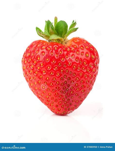 A Heart Shaped Strawberry Stock Photo Image Of Design 37085950