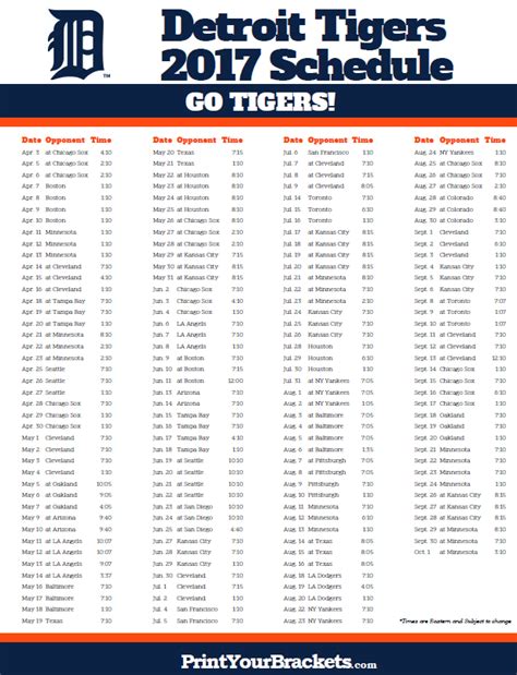 Detroit Tiger Schedule Nascar Schedule