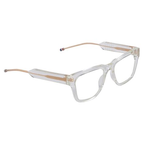 Thom Browne Crystal Clear Square Glasses Thom Browne Eyewear Avvenice