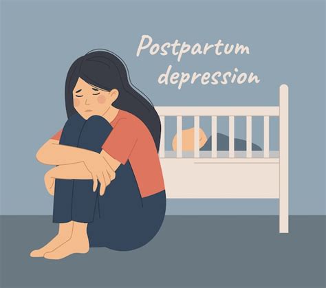 Dépression Postnatale Post Partum Ppd Vecteur Premium