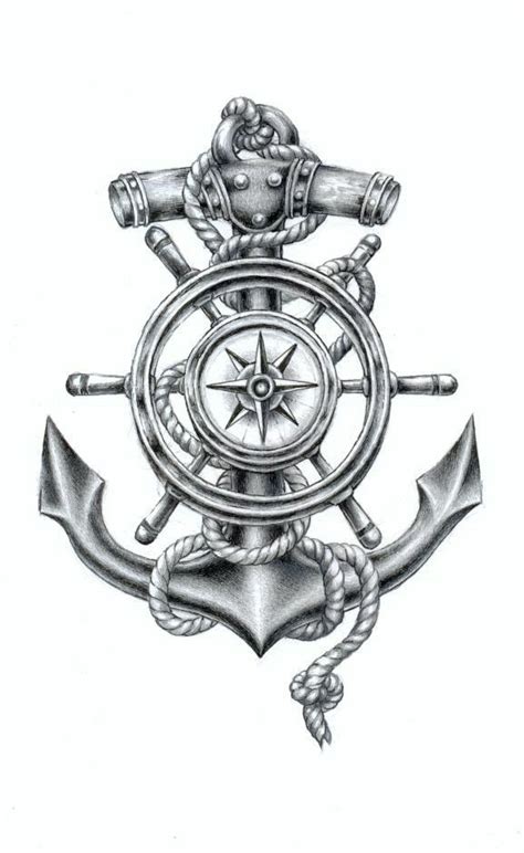 Three staples of nautical imagery are depicted in this sketch style tattoo. Pin on Tattoos