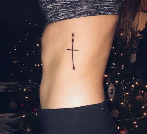 Black and red compass tattoo. Small cross compass tattoo - Always remember your true ...