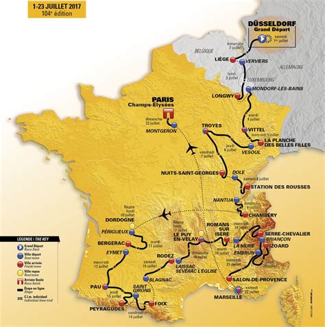 La carte interactive du Tour de France 2017