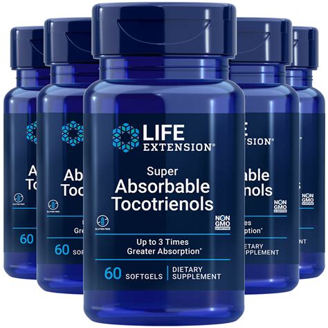 Super Absorbable Tocotrienols 5x60gels Life Extension Most Absorbable