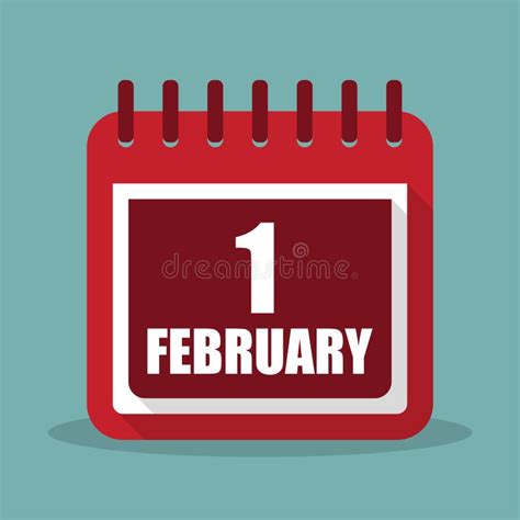 February 1 Calendar Icon Stock Vector Illustration Of Icon 131928249