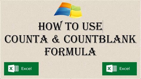 Counta How To Use Counta And Countblank Formula Youtube