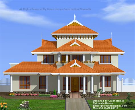 Green Homes Traditional Kerala Style House Design 4000 Sqfeet