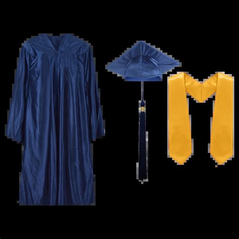 2022 2023 Hepna Unisex Adults Shiny Graduation Gown Cap Tassel Set