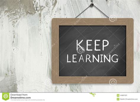 Keep Learning Sign Stock Image Image Of Abbreviation 44687031