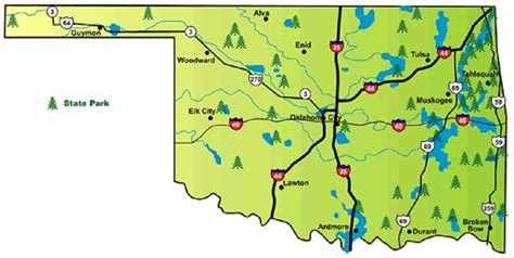 Oklahoma State Parks Map Zip Code Map